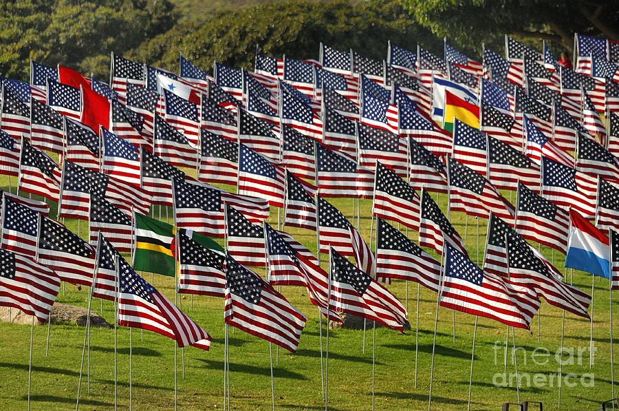 Flag Photograph - Flags #11 by Marc Bittan