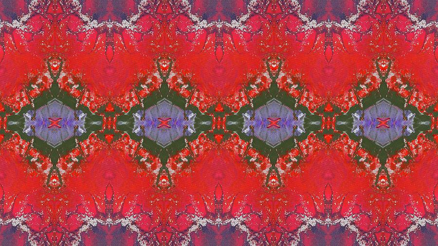 Abstract Painting - Folk Pattern #11 by Julia Fine Art And Photography