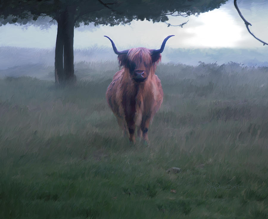 Cow Digital Art - 11. Highland by Sigrid Van Dort Cow Digital Art - 11. Highland by Sigrid Van Dort