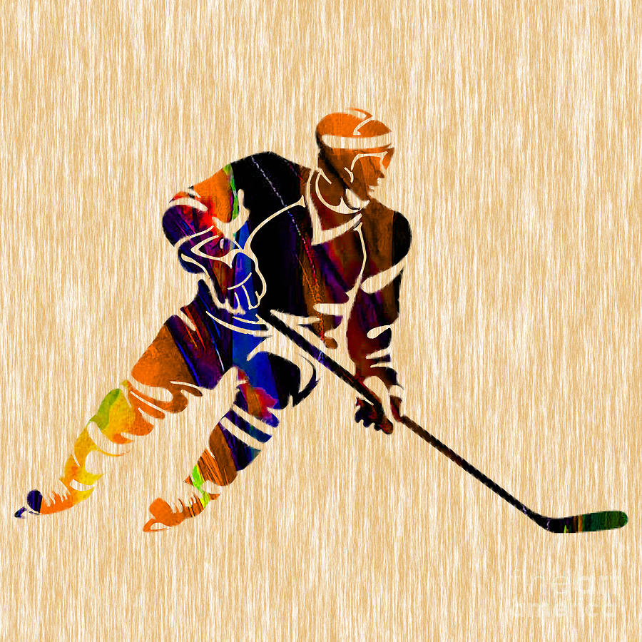 Hockey #11 Mixed Media by Marvin Blaine