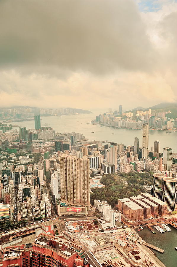 Hong Kong aerial view #11 Photograph by Songquan Deng