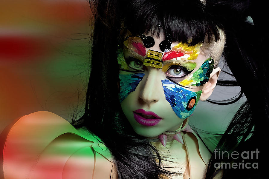 Lady Gaga #4 Mixed Media by Marvin Blaine