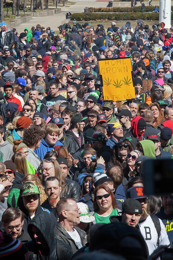 University Of Michigan Photograph - Legalisation Of Marijuana Rally #11 by Jim West