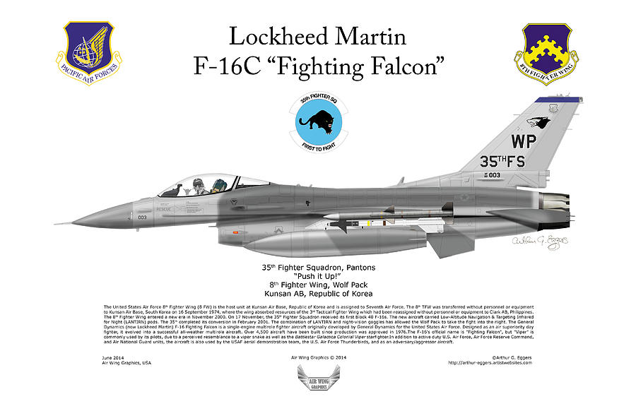 Lockheed Martin F-16C Fighting Falcon #12 Digital Art by Arthur Eggers