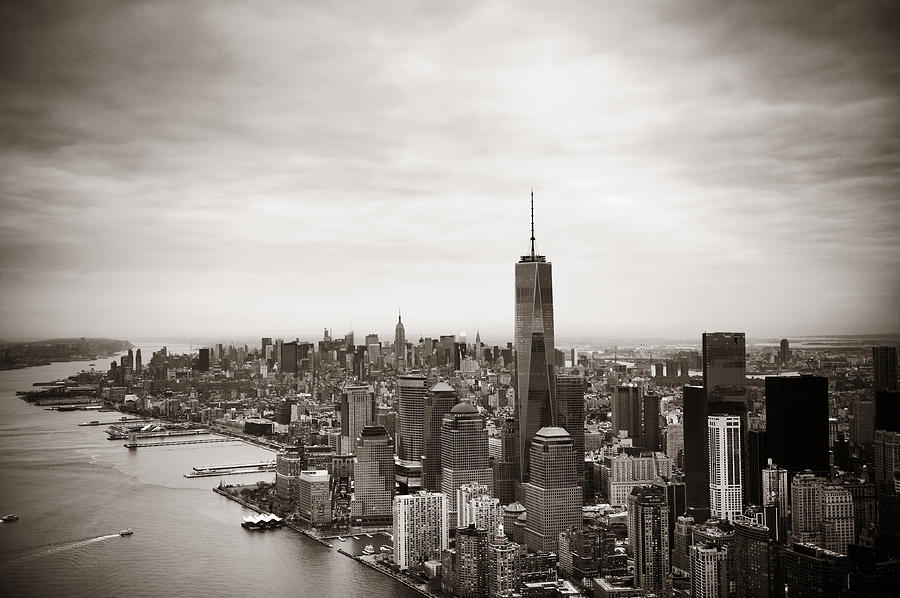 Manhattan aerial #11 Photograph by Songquan Deng