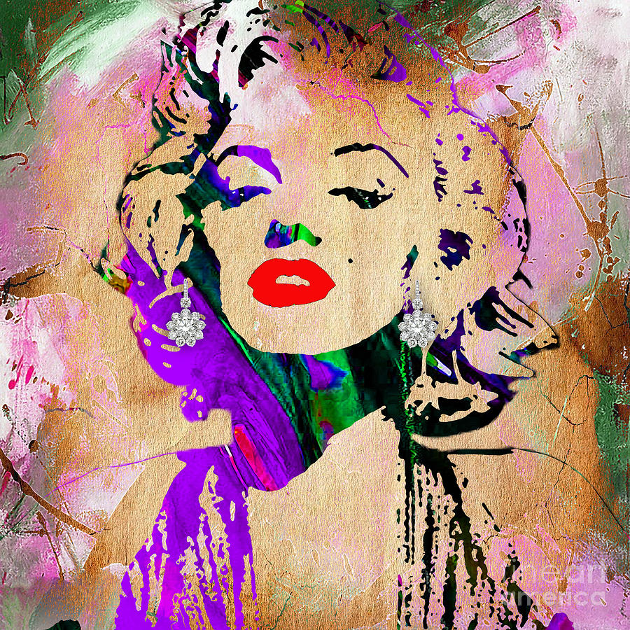 Marilyn Monroe Diamond Earring Collection Mixed Media by Marvin Blaine ...