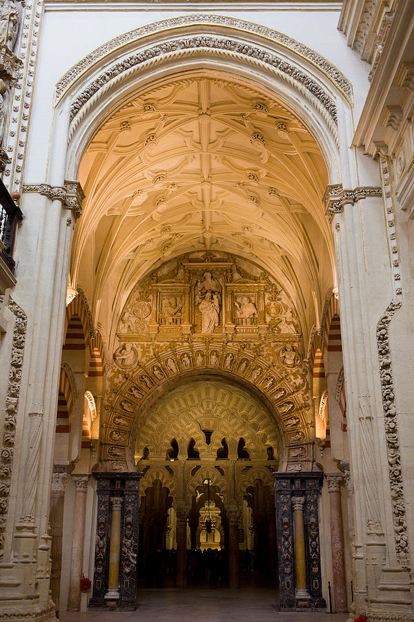Architecture Photograph - Mezquita Cathedral Interior in Cordoba #11 by Artur Bogacki