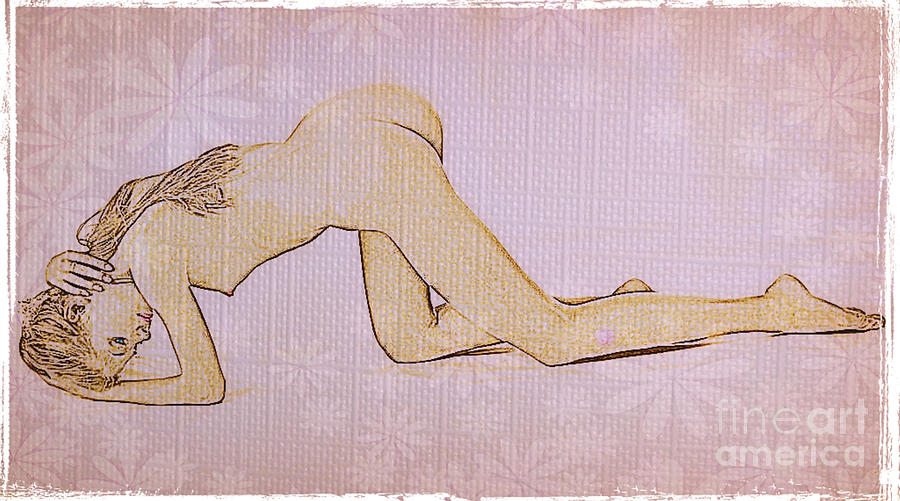 Nude Digital Art - Nude Girl #11 by K Eric