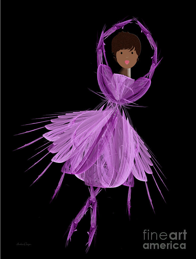 11 Purple Ballerina Digital Art by Andee Design