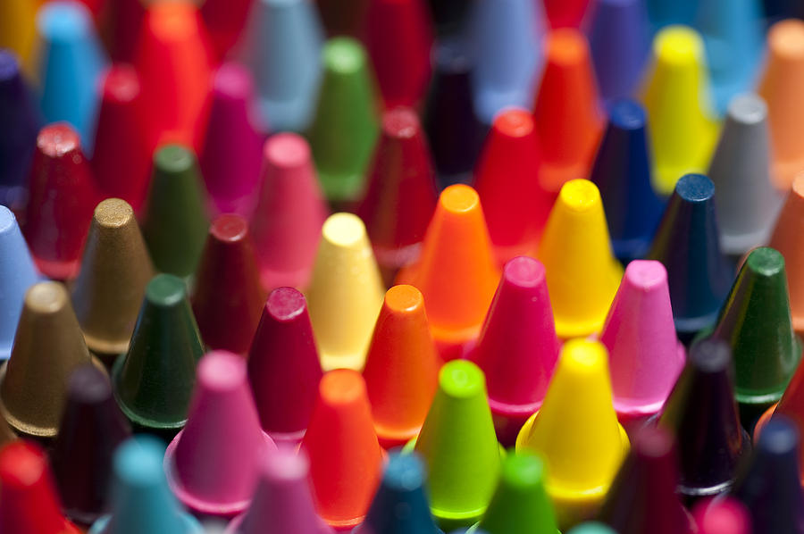 Rows of multicolored crayons  #11 Photograph by Jim Corwin
