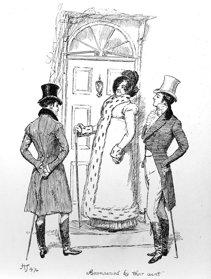 Scene From Pride And Prejudice By Jane Austen Drawing by Hugh Thomson