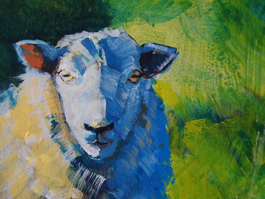 Sheep #12 Painting by Mike Jory
