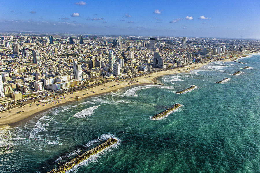 Beach Photograph - Tel Aviv Shore Line, Tel Aviv #11 by Ofir Ben Tov