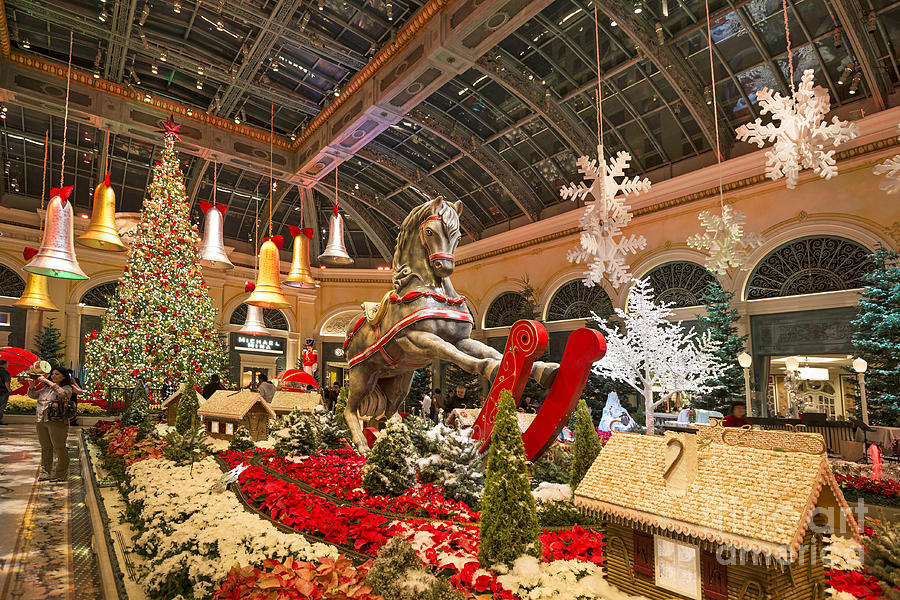 Christmas Photograph - The magical holiday seasonal display at the Bellagio Conservator #11 by Jamie Pham