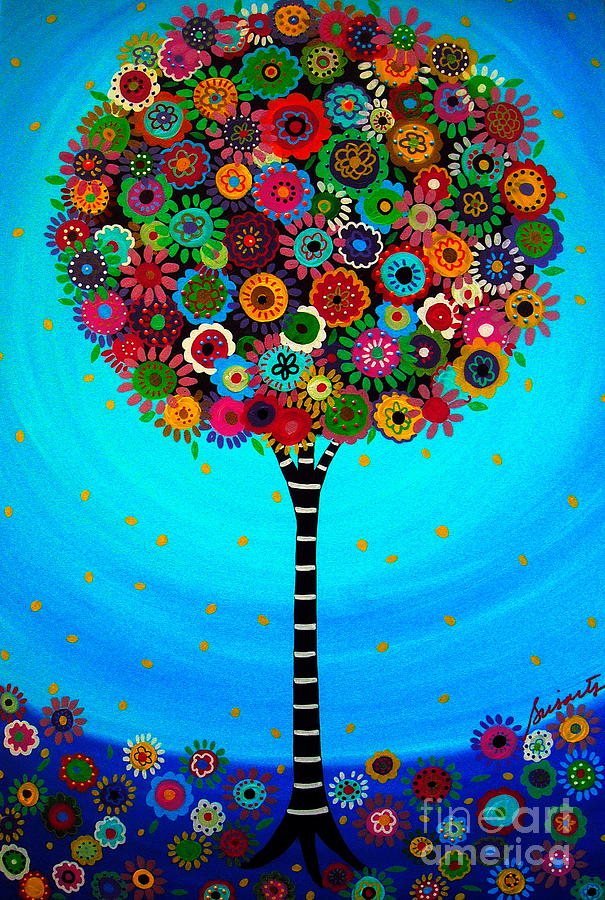 Thanksgiving Painting - Tree Of Life #11 by Pristine Cartera Turkus