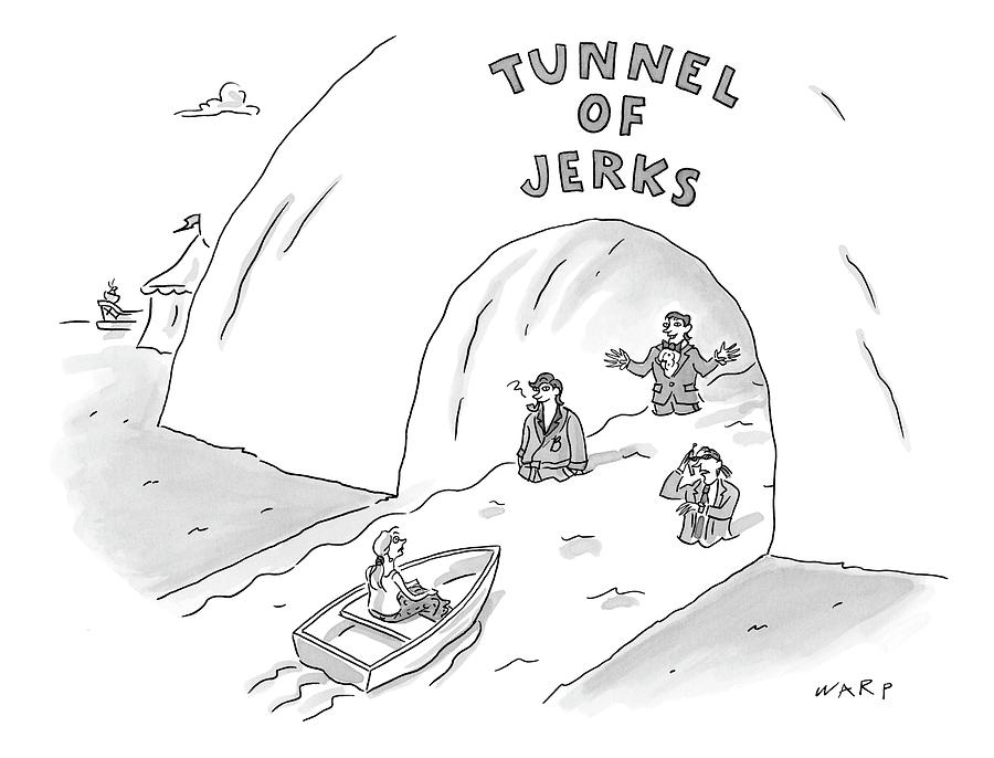 Tunnel Of Jerks Drawing by Kim Warp
