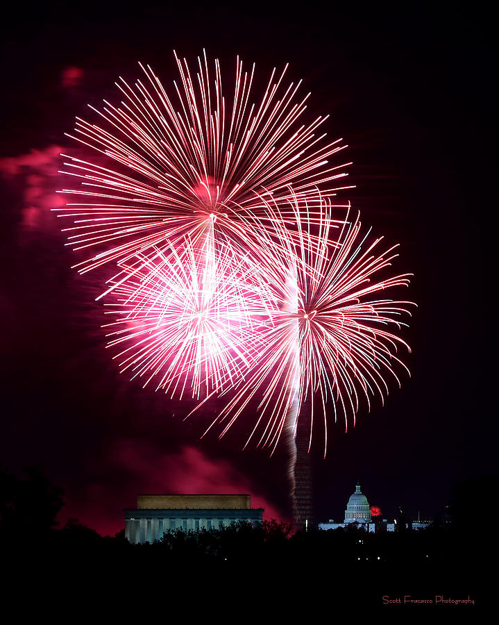 Washington DC Fireworks #11 Photograph by Scott Fracasso