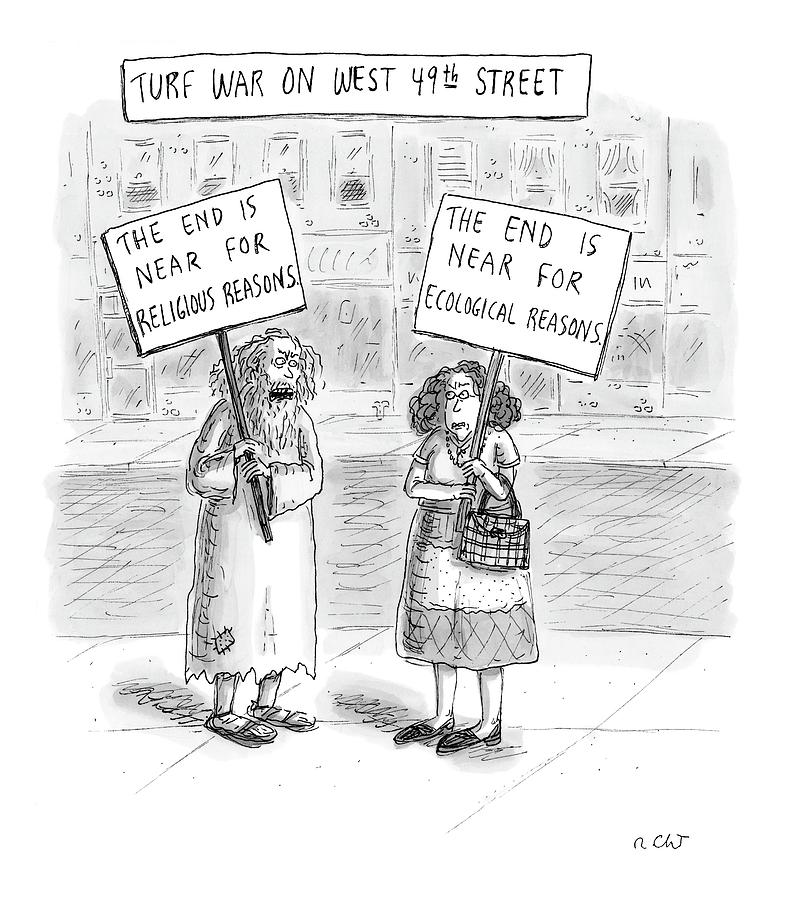 Turf War On West 49th Street Drawing by Roz Chast