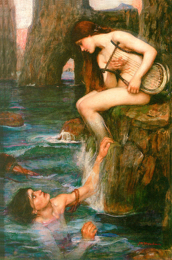 The Siren Painting by John Waterhouse