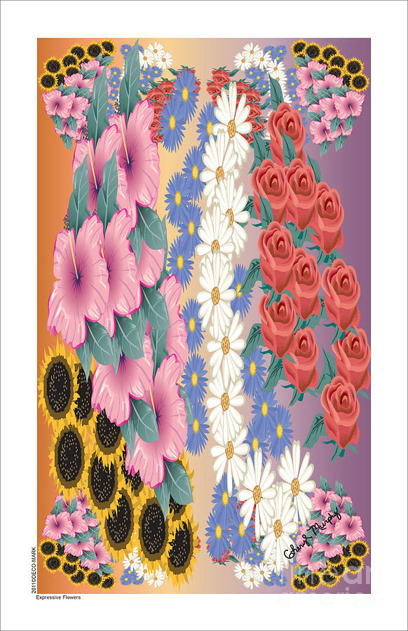 117 Express Flowers Digital Art by Cheryl Turner