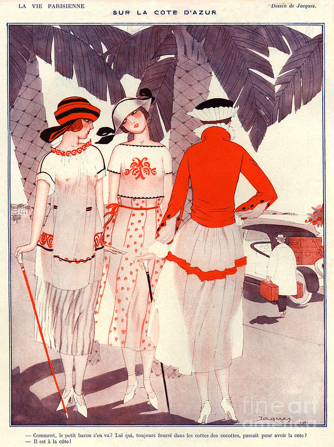 Holiday Drawing - 1920s France La Vie Parisienne Magazine #12 by The Advertising Archives