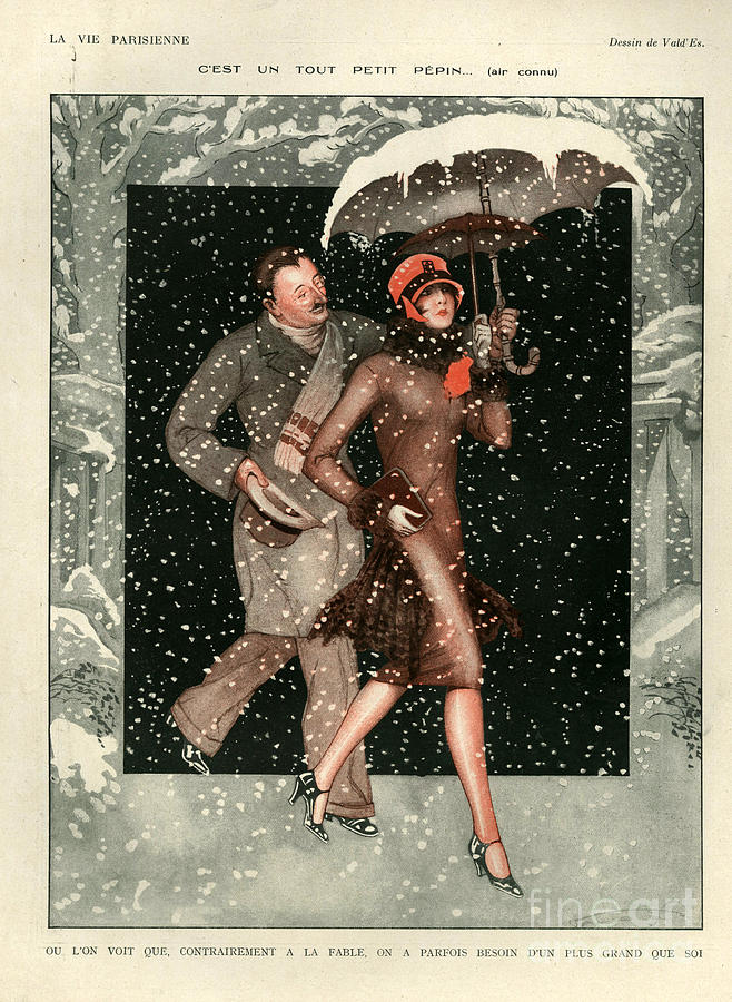Winter Drawing - 1920s France La Vie Parisienne #12 by The Advertising Archives