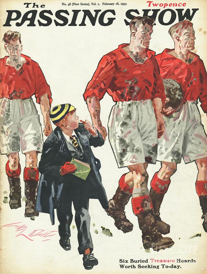 Football Drawing - 1930s,uk,the Passing Show,magazine Cover #12 by The Advertising Archives