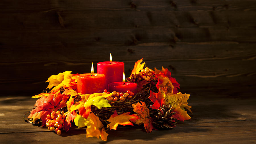Autumn candles #12 Photograph by U Schade