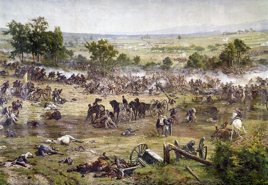 Gettysburg National Park Painting - Civil War Gettysburg #12 by Granger