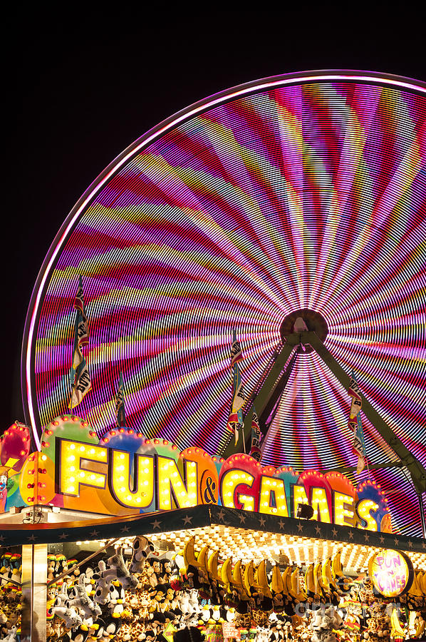 Evergreen State Fair with ferris wheel #13 Photograph by Jim Corwin