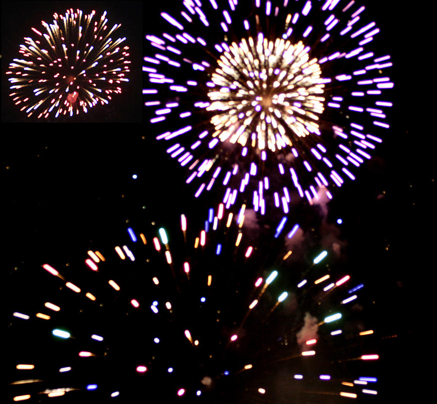 Fire works on the fourth of July in Montana Photograph by Larry Stolle ...