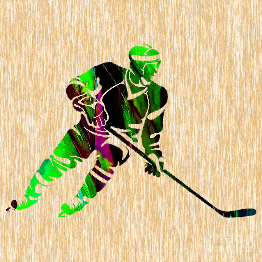 Hockey #12 Mixed Media by Marvin Blaine