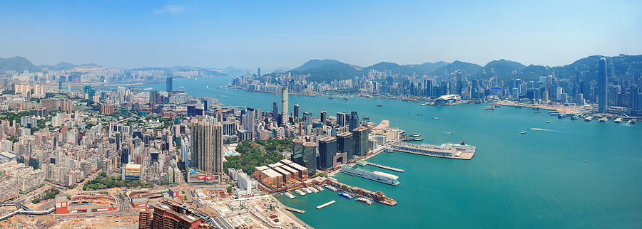 Hong Kong aerial view #12 Photograph by Songquan Deng