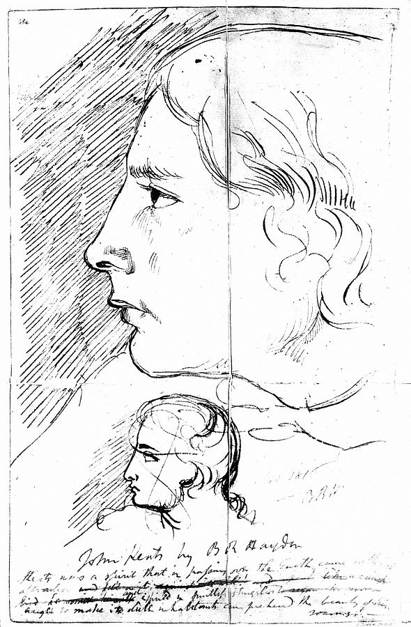 John Keats (1795-1821) #12 Drawing by Granger
