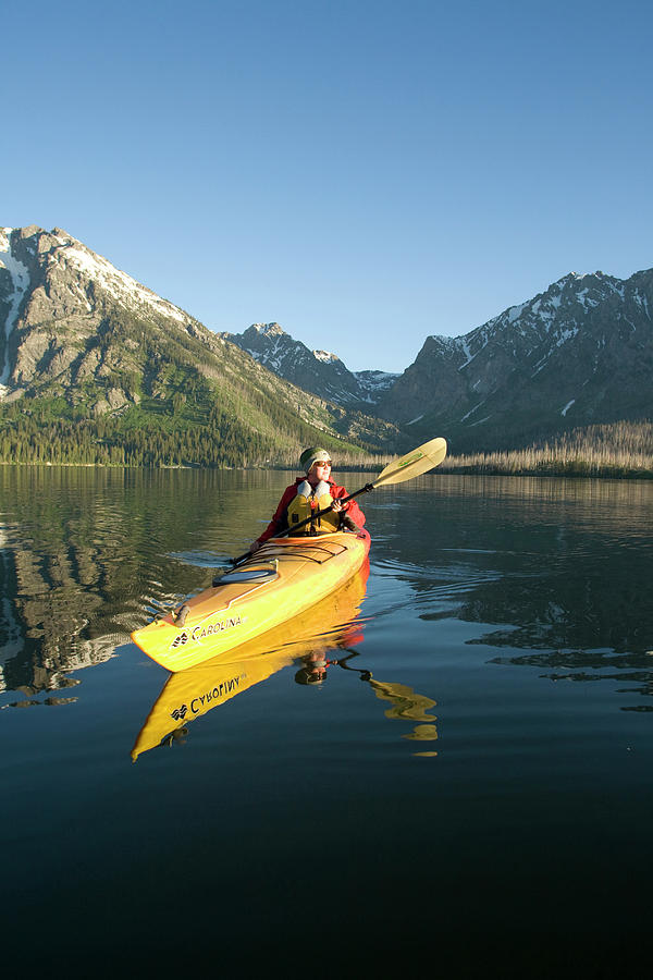 Kayaking On Jackson Lake. Grand Teton Photograph by Justin Bailie ...