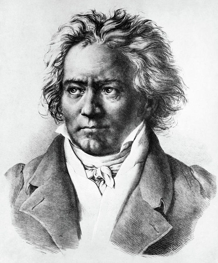 Ludwig Van Beethoven (1770-1827) Drawing by Granger