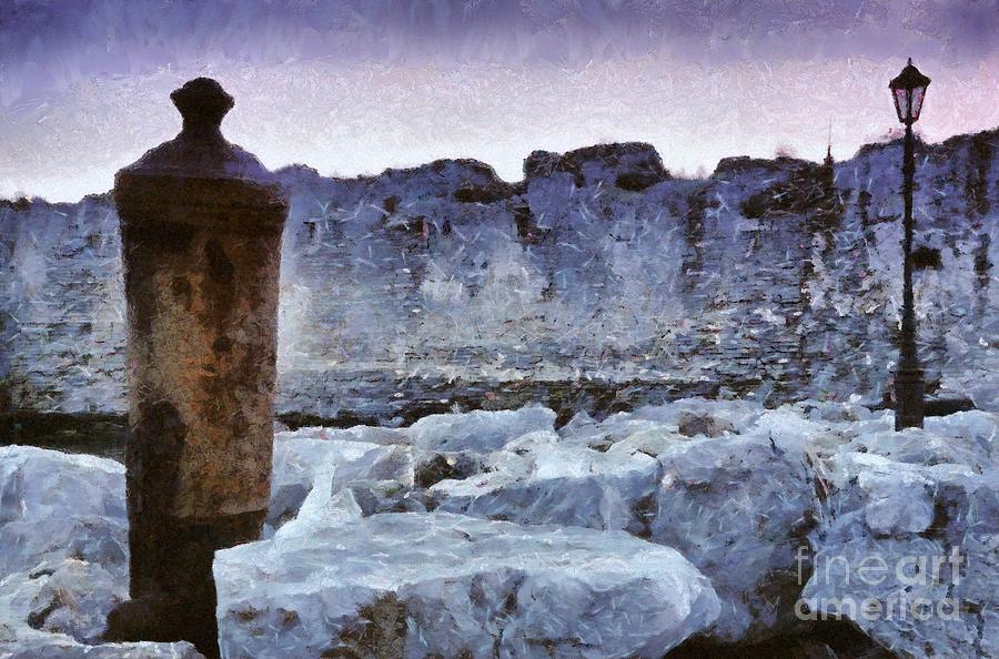 Methoni castle #10 Painting by George Atsametakis