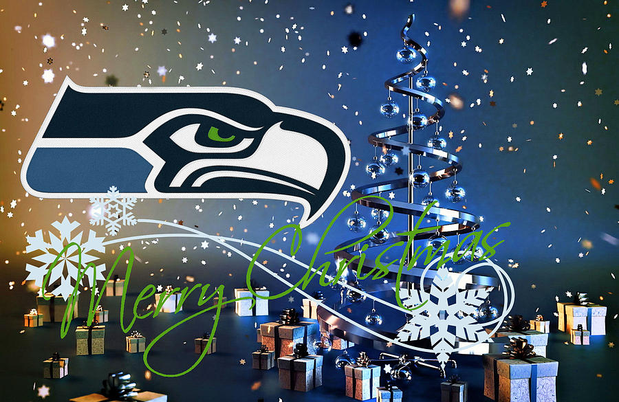 Seahawks Christmas computer wallpaper. Cool beans!