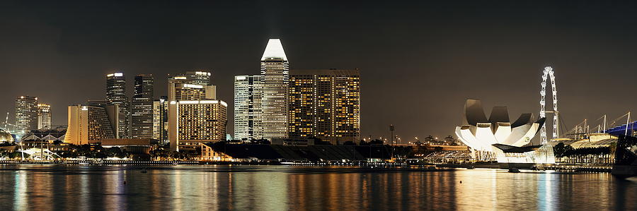 Singapore skyline #12 Photograph by Songquan Deng