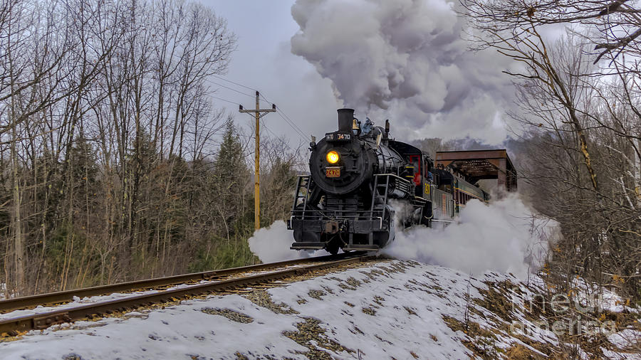 Steam In The Snow 2015 #13 Photograph by New England Photography
