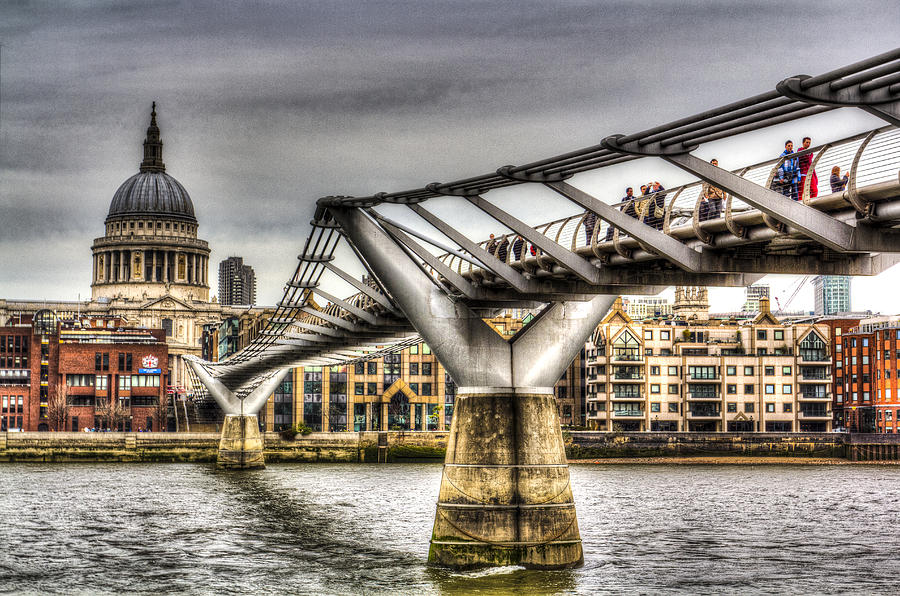 London Photograph - The Millennium Bridge #7 by David Pyatt