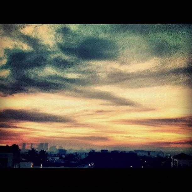 Sunset Photograph - 12/04/12 #losangeles #clouds #skyporn #120412 by David S Chang