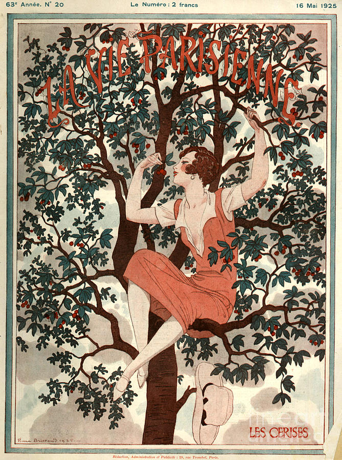 Tree Drawing - 1920s France La Vie Parisienne Magazine #121 by The Advertising Archives