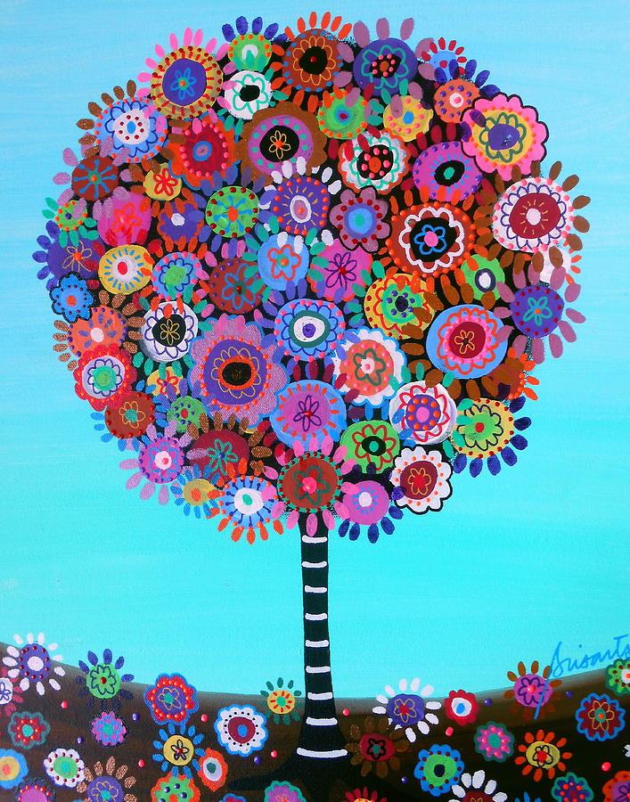 Cool Painting - Tree Of Life #122 by Pristine Cartera Turkus