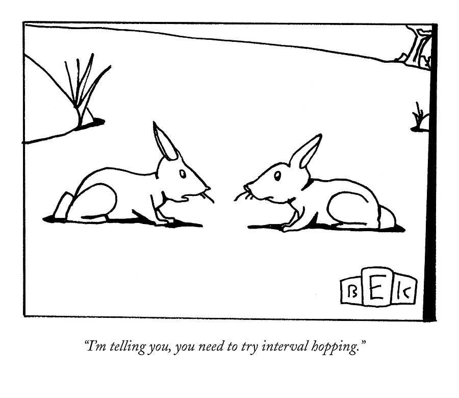 Rabbit Drawing - Im Telling by Bruce Eric Kaplan