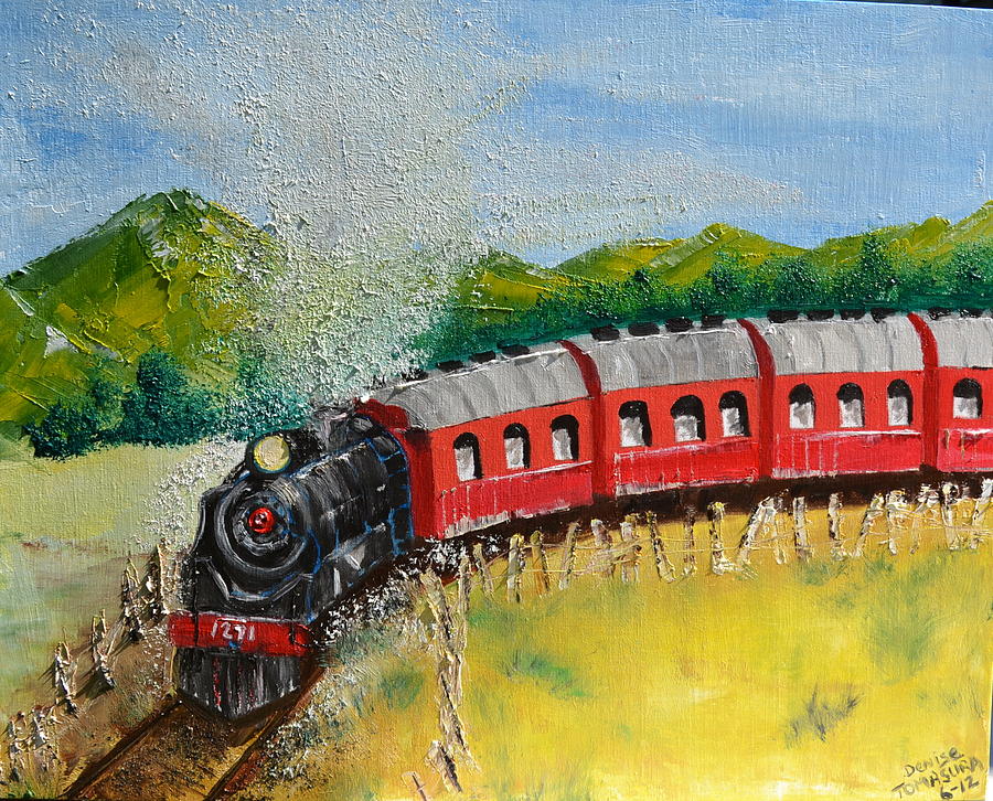 1271 Steam Engine Painting by Denise Tomasura