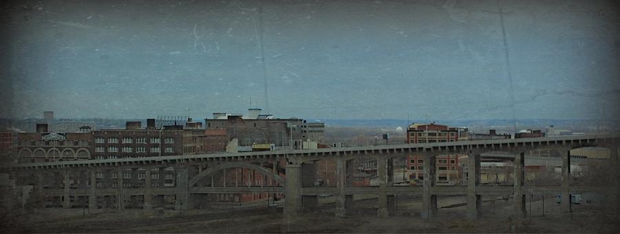Vintage Photograph - 12th Street Bridge  Kansas City Missouri by Elizabeth Sullivan