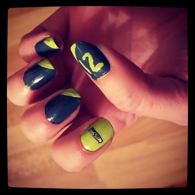 12thman Photograph - #12thman Nails #seahawks #superbowlbound by Jamie Miles