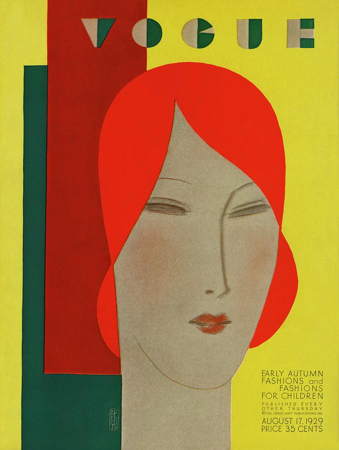 A Vintage Vogue Magazine Cover Of A Woman Photograph by Eduardo Garcia Benito