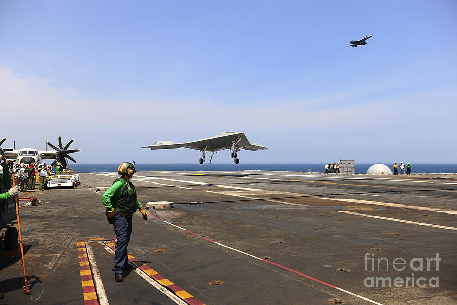 An X-47b Unmanned Combat Air System Photograph